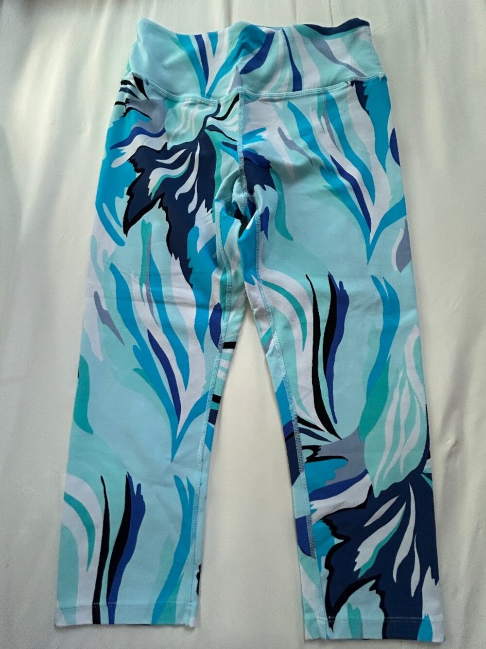 CALVIN KLEIN PERFORMANCE WOMEN’S BLUE/WHITE/TURQUOISE WORKOUT PANTS SIZE M